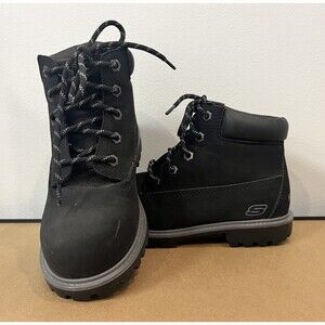 Skechers Boots Boy's Sz 3 Mecca Bunkhouse Suede Memory Foam Gel-Infused 93163L